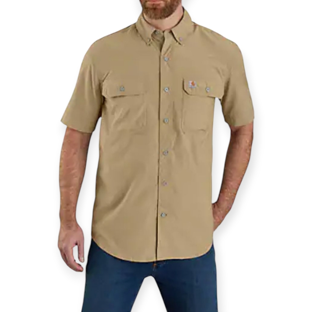 Carhartt Work Shirt Force Relaxed Fit Lightweight Short-Sleeve Size Medium